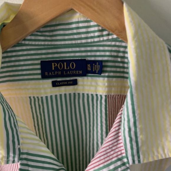 Polo by Ralph Lauren Multicolor Striped Casual Button Down Shirt - Picture 5 of 8
